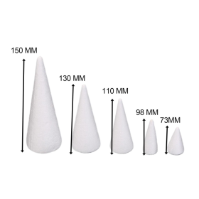 5 Pieces Craft Foam Cones Polystyrene Cones Foam Tree Cones For Handmade Decoration